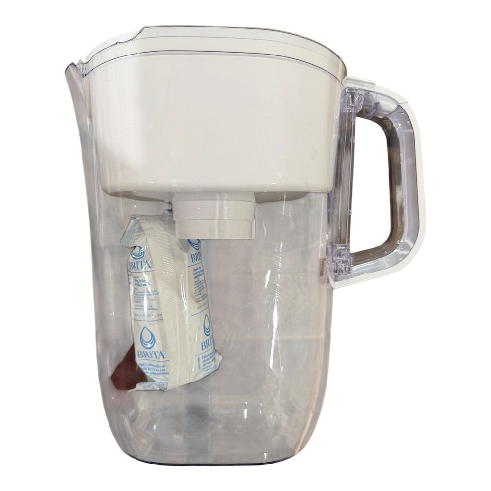 Brita Water Filter Pitcher Large Capacity Clear White with New Sealed Filter